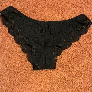 Victoria Secret Black Lace Sparkly Panties